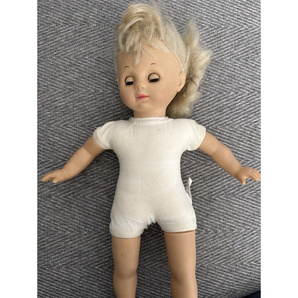 Simba Baby Doll Kids 12 Inch Blonde‎ Blue Sleep Eyes Good Soft Body Vintage
